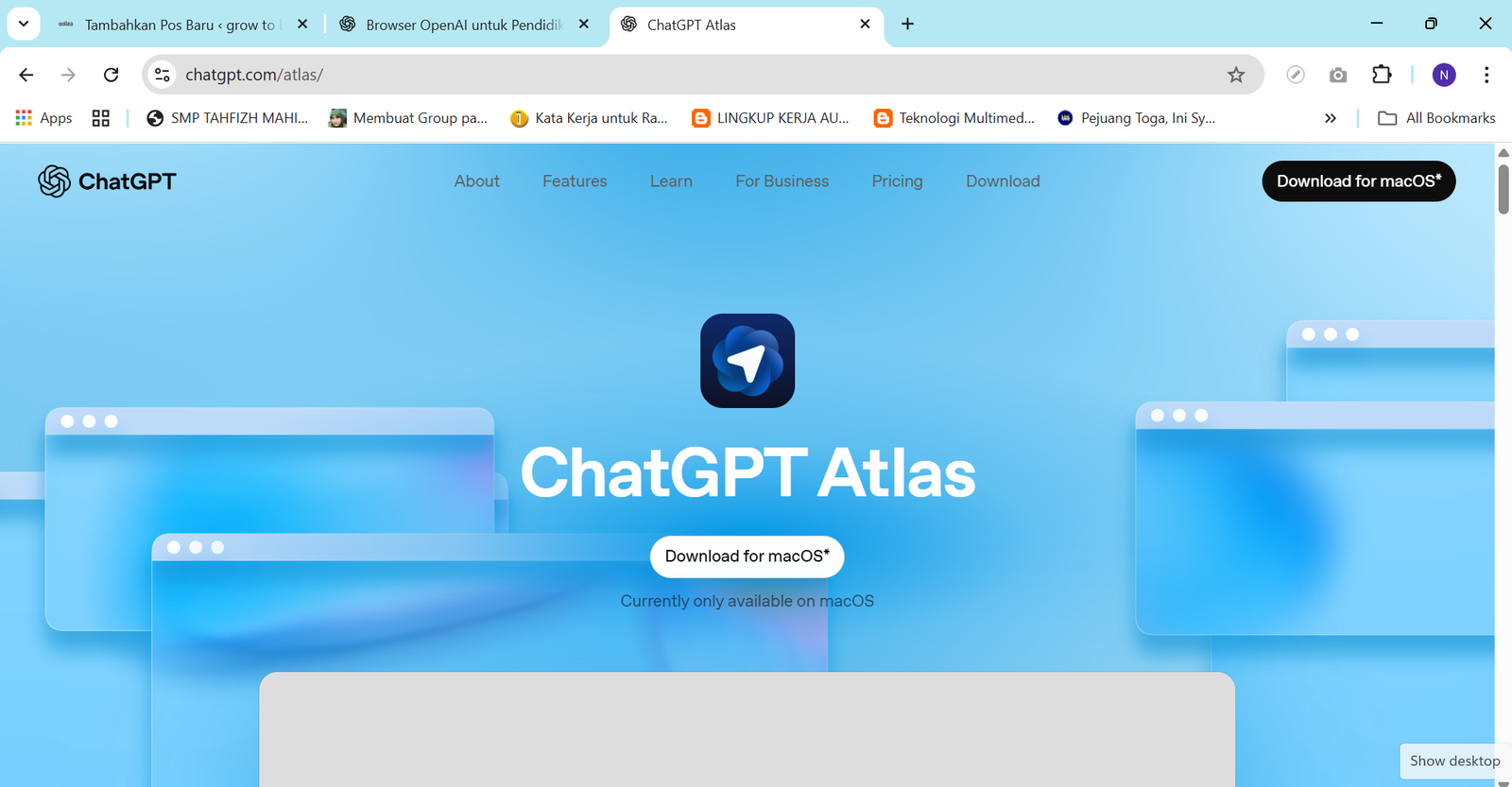“Mengenal ChatGPT Atlas: Browser AI dari OpenAI untuk Guru & Pelajar di Indonesia”